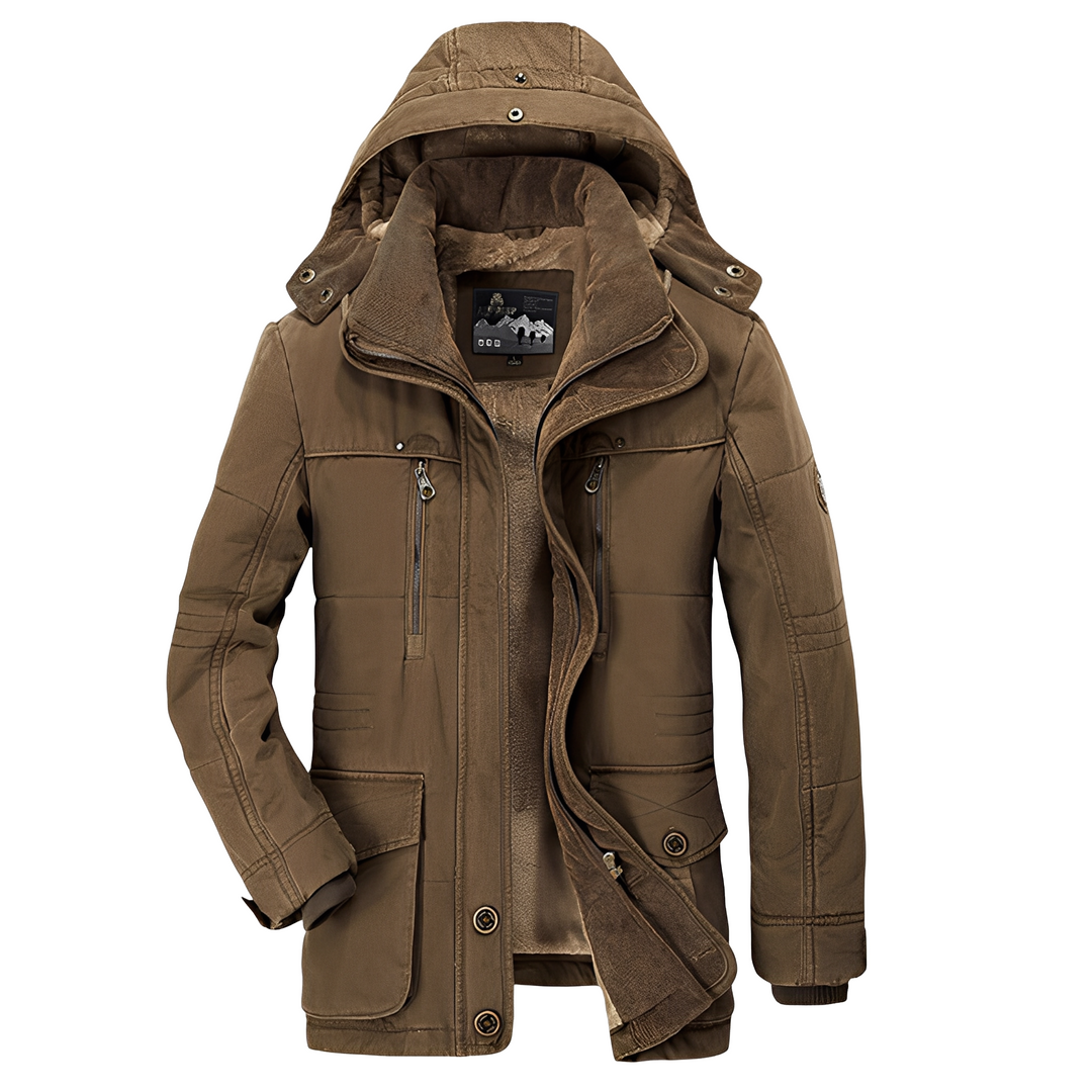 R&B | Warme, Dicke Jacke mit Kapuze für Männer
