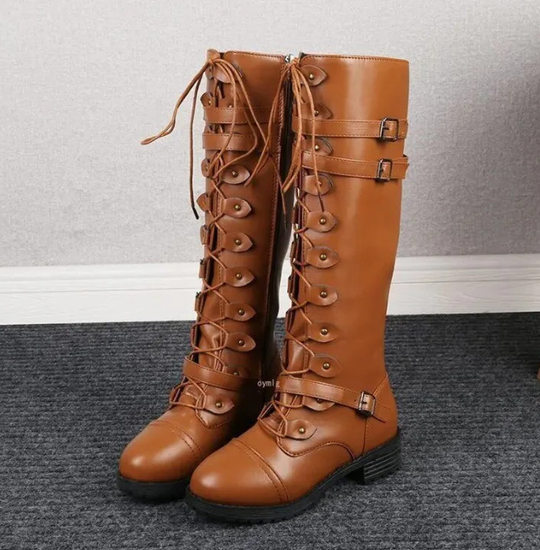 R&B | Retro-Schnürstiefel mit Schnalle