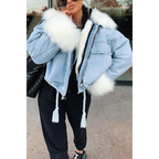 R&B | Winterjacke aus Jeans für Frauen