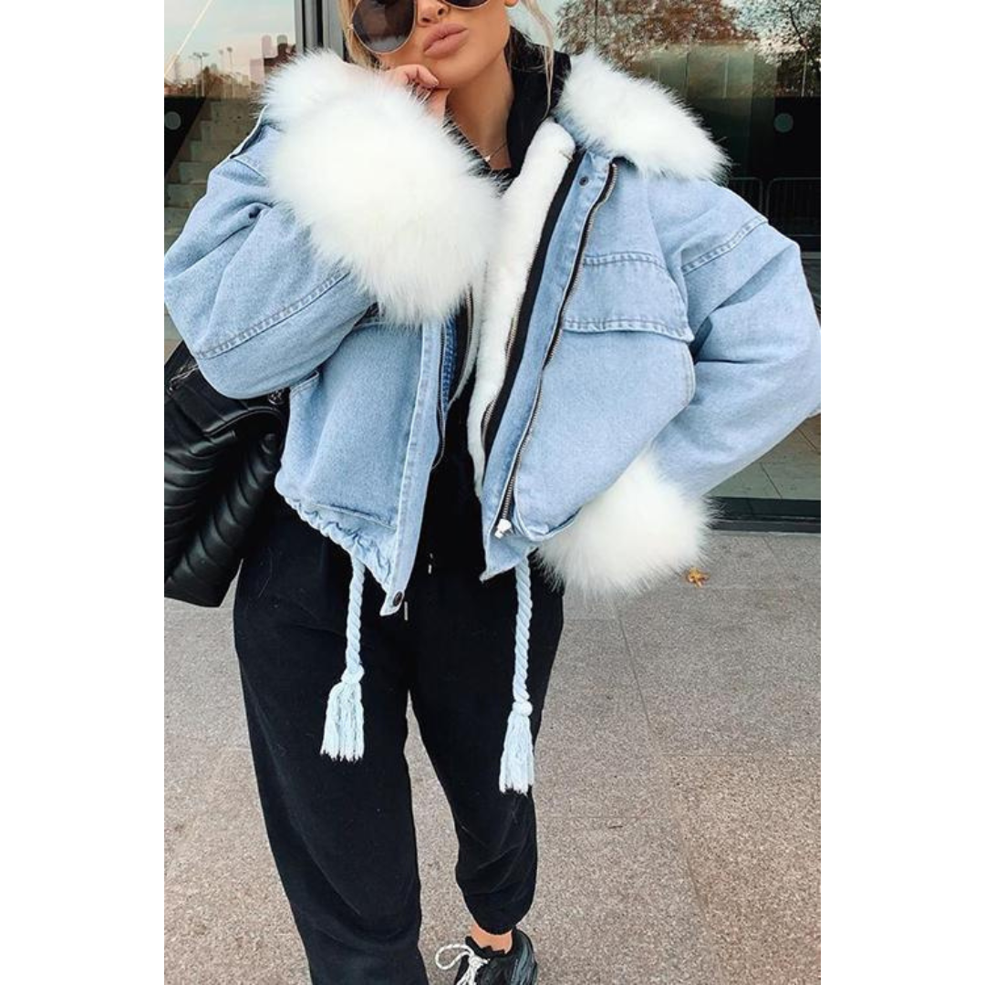 R&B | Winterjacke aus Jeans für Frauen