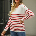 R&B | Gestreifter Strickpullover Für Modischen Alltag