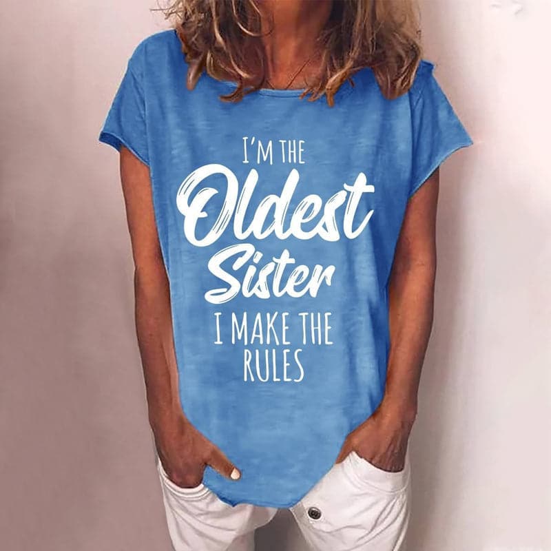 T-Shirt mit Rundhalsausschnitt und Buchstabenaufdruck