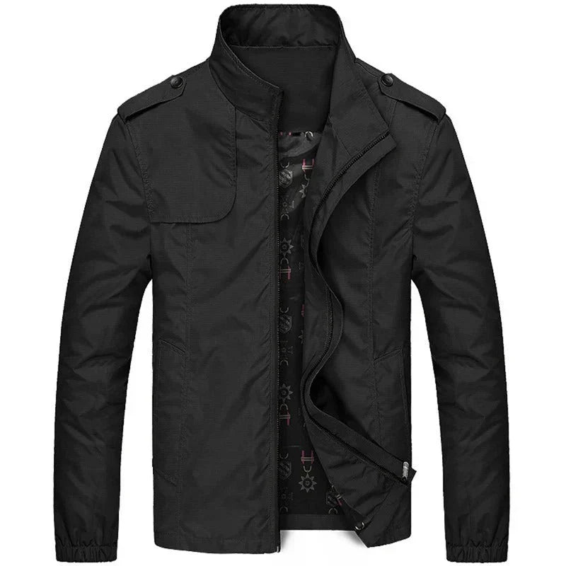 R&B | Cargo-Jacke Reguläre Schnitt Leicht und Strapazierfähig Hoher Kragen Klapptaschen