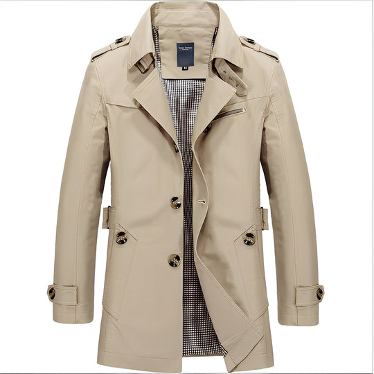 R&B | Lässige Mid-Länge Windjacke für Männer