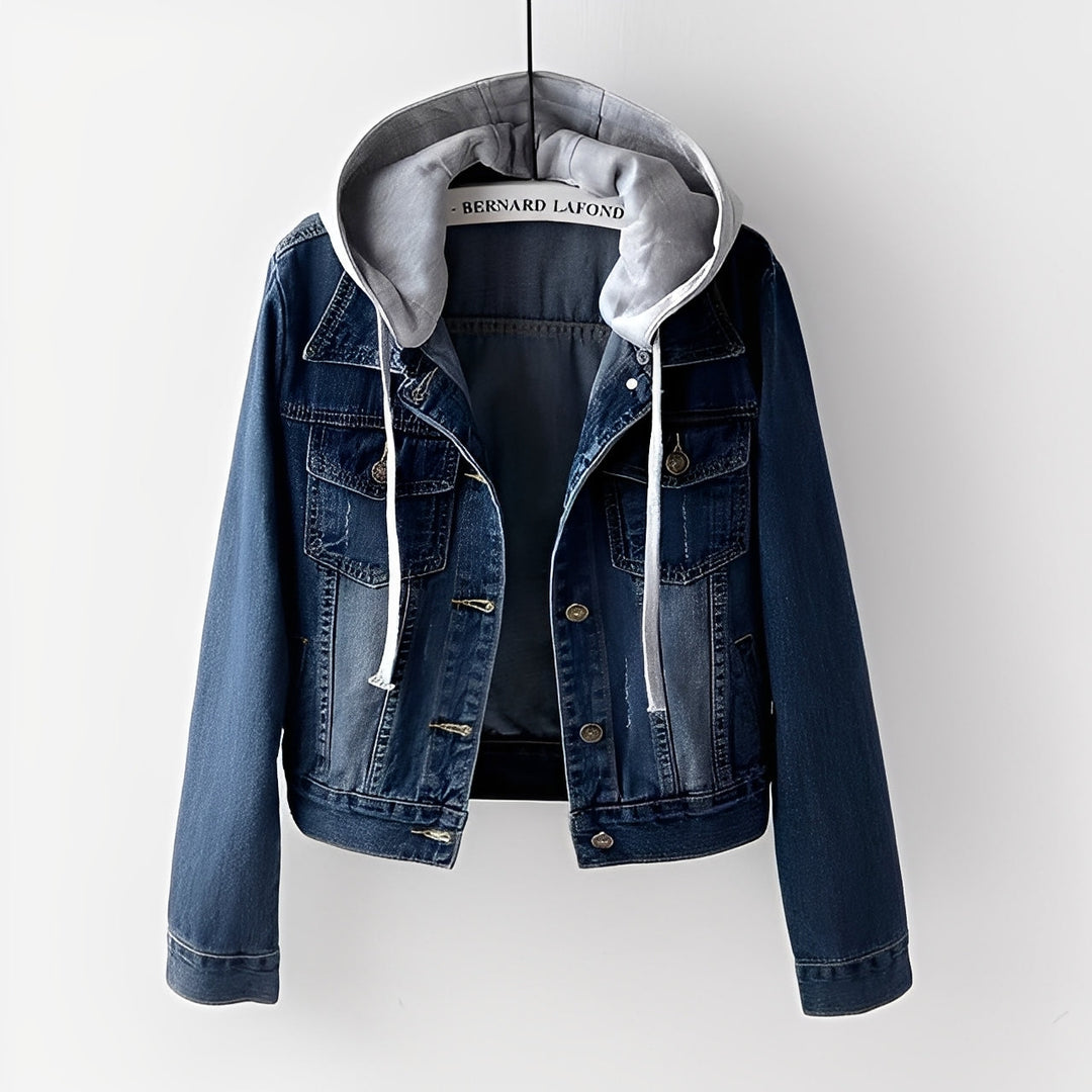 R&B | Stilvolle Jeansjacke mit abnehmbarer Kapuze für Frauen