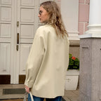 R&B | Stylische, lockere Jacke mit Polokragen für Frauen