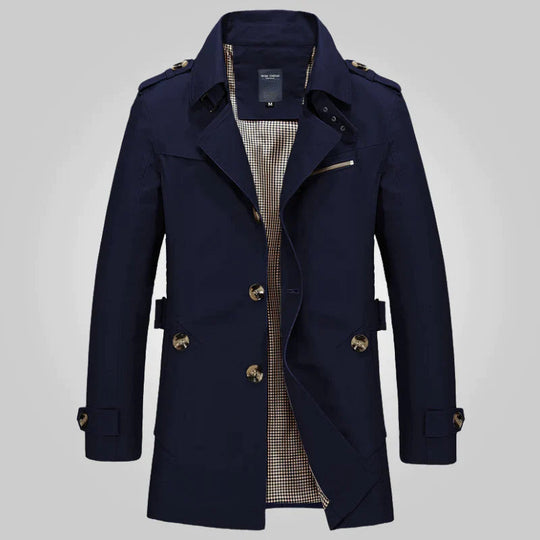 R&B - Stilvoll Eleganter Formeller Winter-Trenchcoat für Männer
