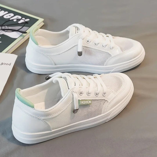 Weiße DamenSneaker mit Mesh-Obermaterial – Elena R&B