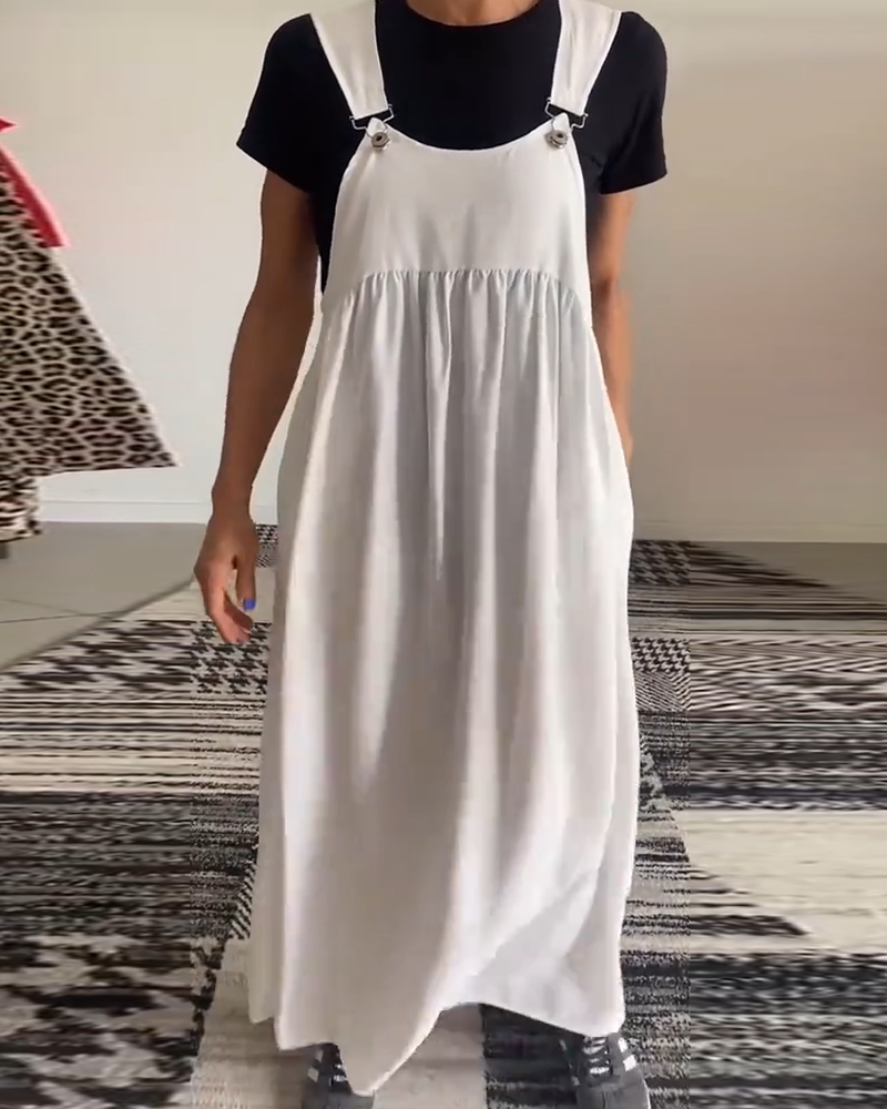 R&B | Kleid Lässig Einfarbig Hosenträger