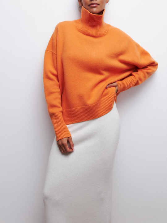 R&B | Modischer Pullover mit hohem Halsausschnitt
