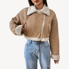 R&B | Damen Kunstfell Wildlederjacke