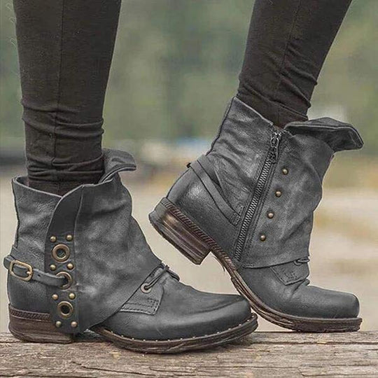 R&B | Bequeme Rutschfest Seitenreißverschluss Stiefelette