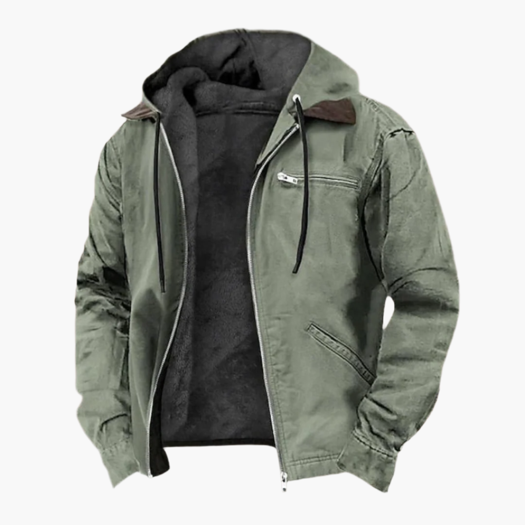 R&B | Freizeitjacke mit Kapuze und Reißverschluss - Urban Streetwear Übergangsjacke