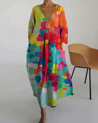 R&B | Bunt Gedrucktes Sommerkleid für Frauen