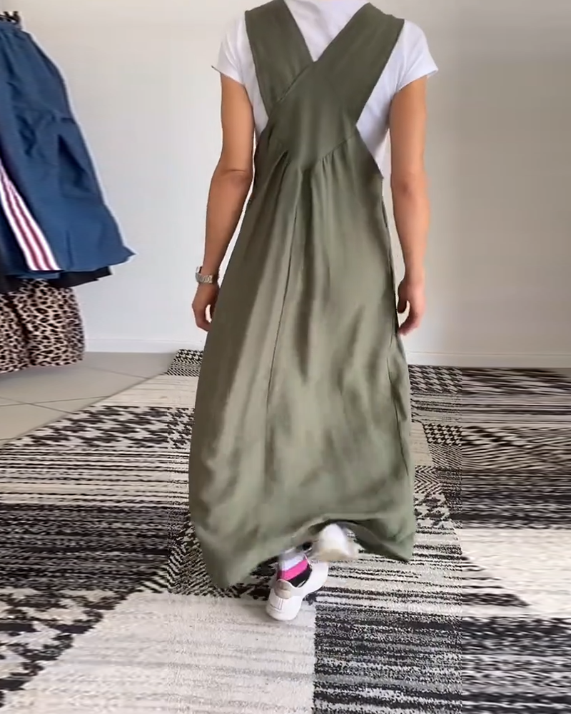 R&B | Kleid Lässig Einfarbig Hosenträger