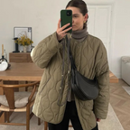 R&B | Bequemes Rundhals gepolstertes Jacket mit Knöpfen Ideal für Herbst/Winter