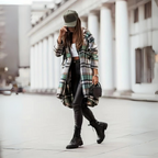 R&B | Trendiger karierter Cardigan für Frauen