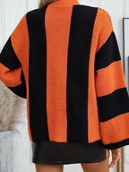 R&B | Gestreifter Oversized-Strickcardigan