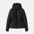 R&B | Puffer-Jacke – Gequiltet Isoliert – Taillengürtel – Kapuze Hoher Kragen