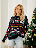 R&B | Crewneck PaillettenPullover – Schneemann & Weihnachtsbaum