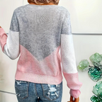 R&B | Sweater - Colorblock Strickpullover mit Netzdetails