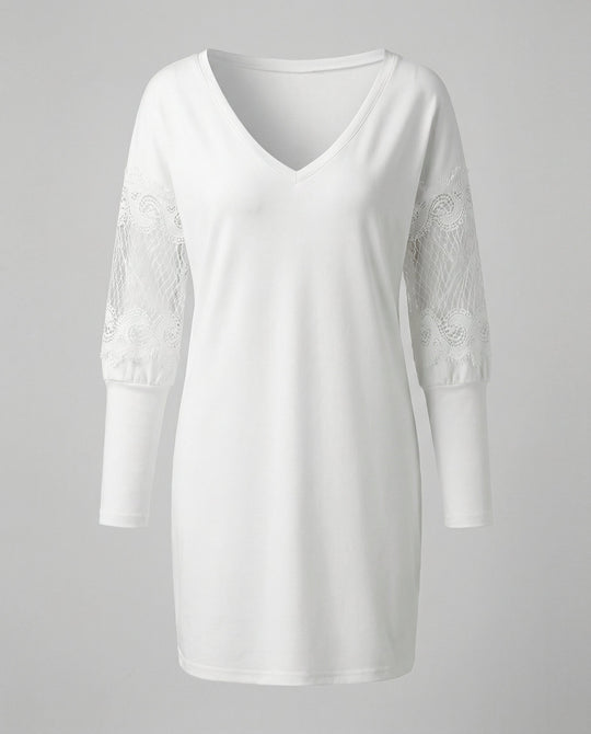 Schwarzes Blumen Mesh Midikleid | R&B