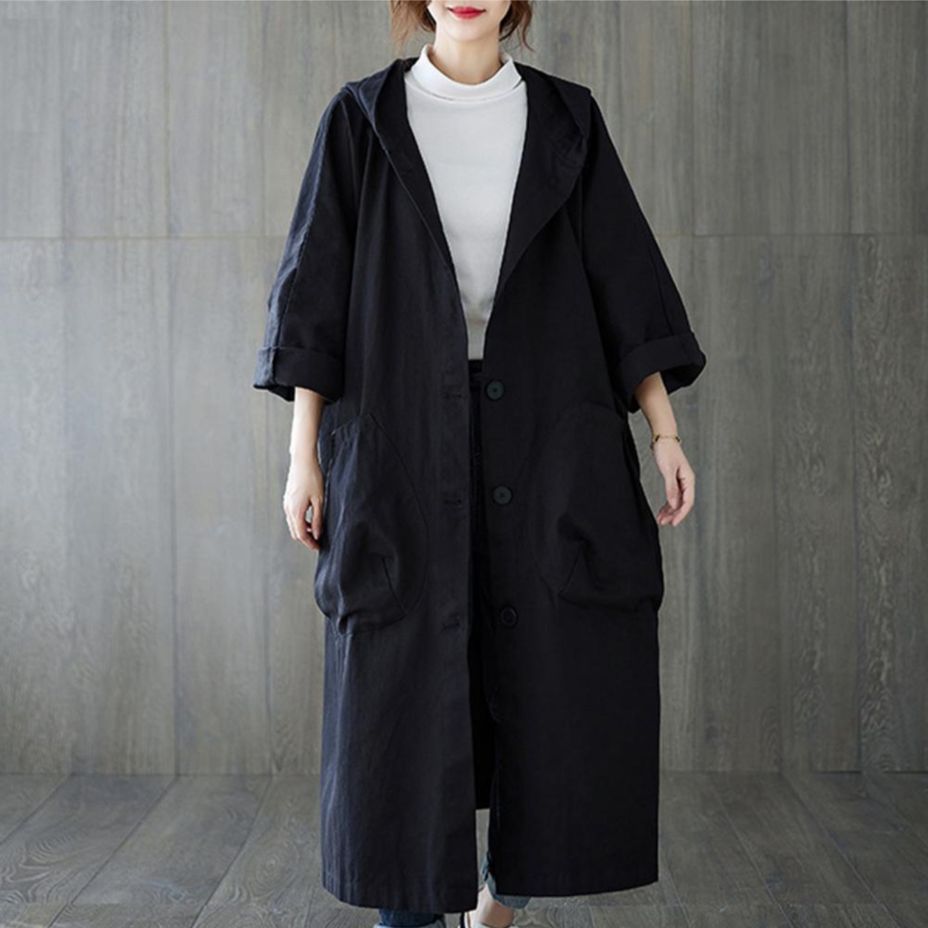 R&B | Trenchcoat Lang für Frauen Warm