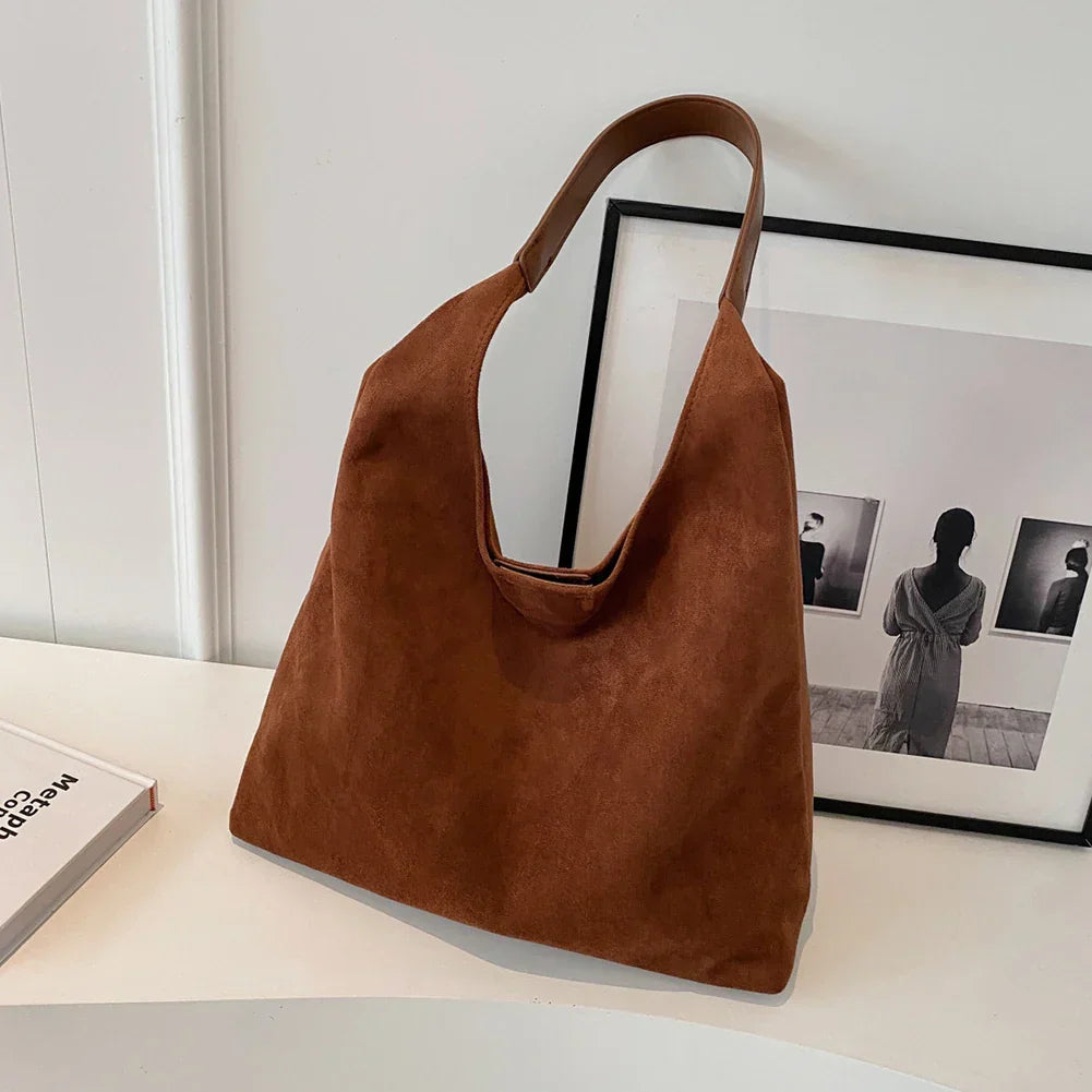 R&B | Damen Wildleder Tote Bag Stilvolle Frauentasche
