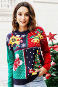 R&B | Schneeflocke Weihnachtsbaum Pullover Strickpullover