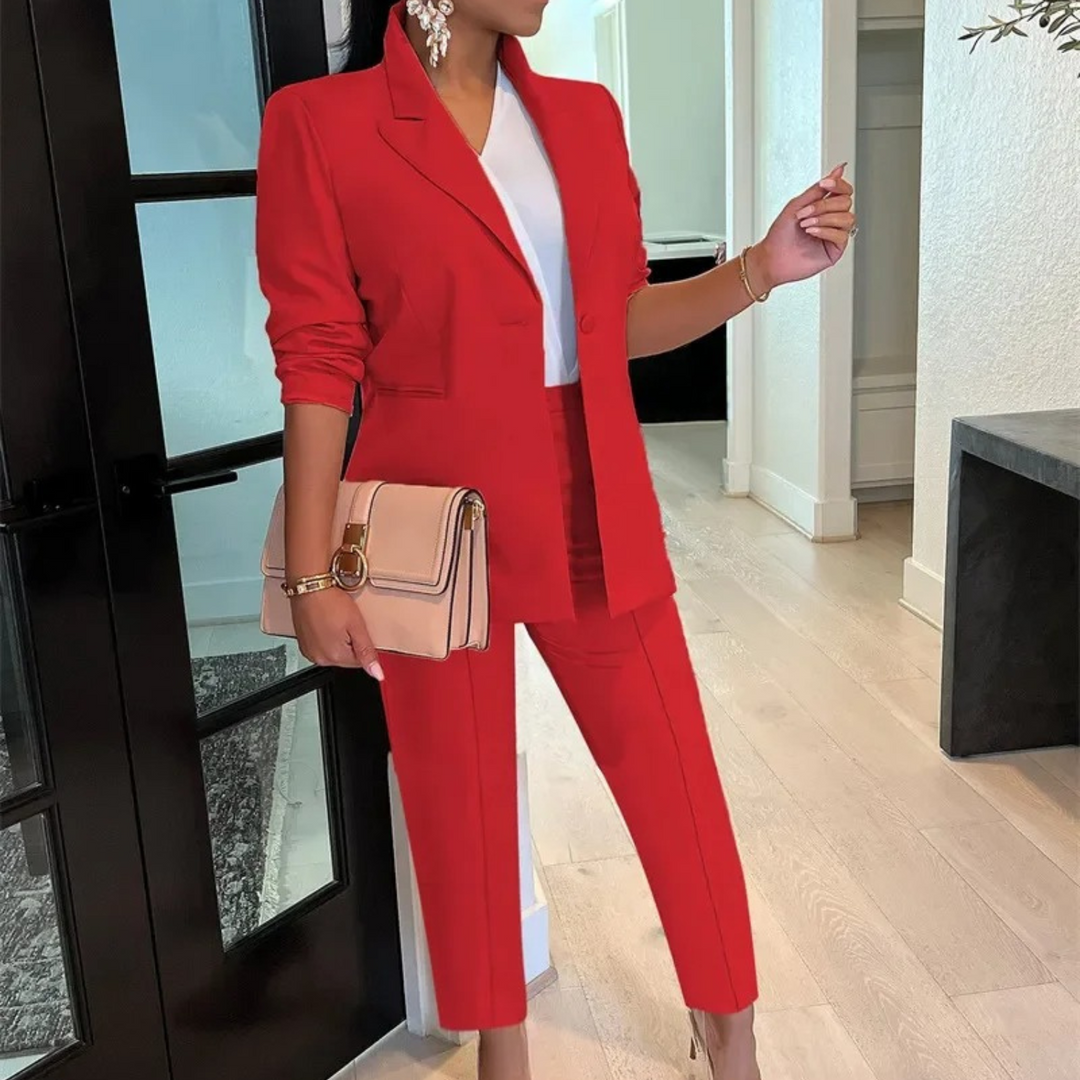 R&B - Schicke Herbst Bürostil Blazer und Hosen Set für Frauen