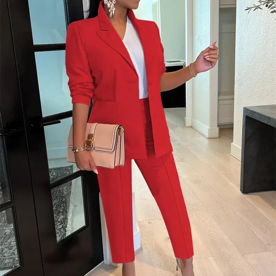 R&B - Schicke Herbst Bürostil Blazer und Hosen Set für Frauen