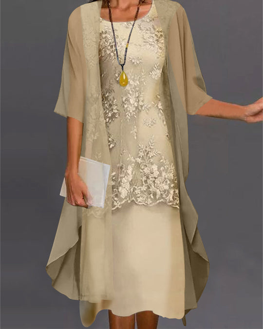 R&B | Elegantes Chiffon-Kleid In Zwei Teilen