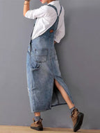 R&B | Lässiges Denim Latzkleid