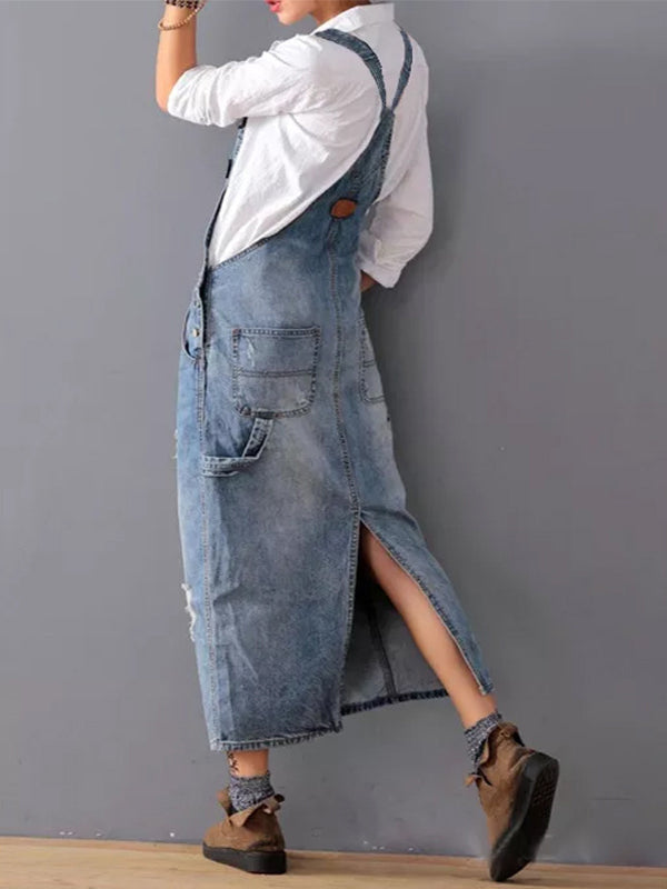 R&B | Lässiges Denim Latzkleid