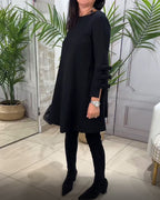R&B | Knielanges Kleid mit Langen Ärmeln