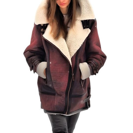 R&B | Elegante Damen-Lederjacke mit gemütlichem Futter
