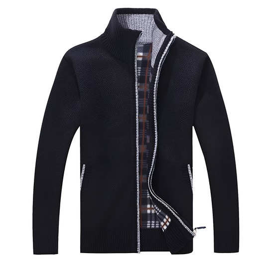 R&B | Stylischer Cardigan mit weichem Fleece-Futter für Männer