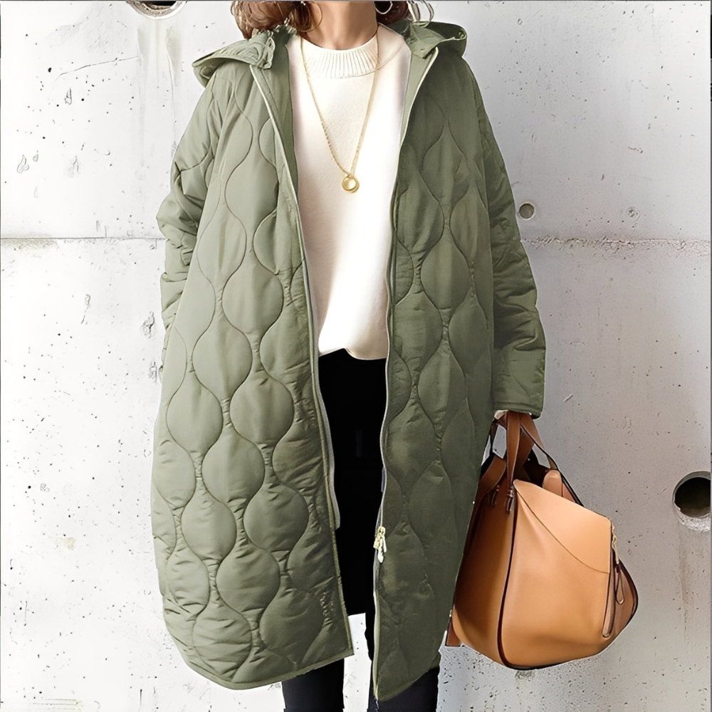 R&B | Damen-Steppjacke mit Kapuze für frostige Tage