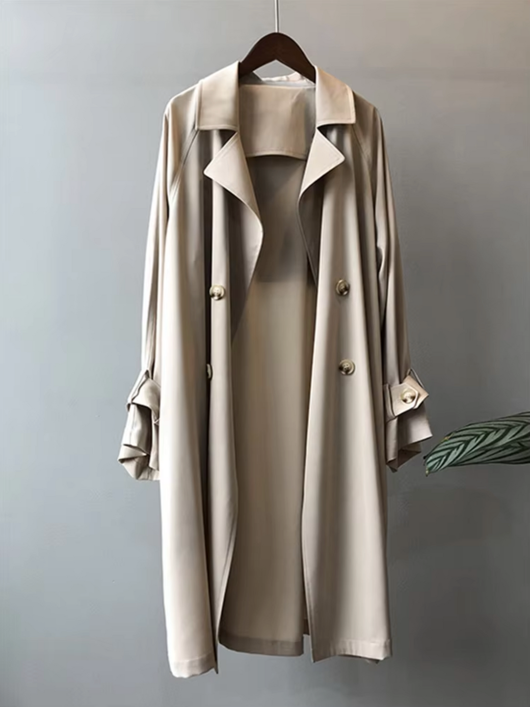 R&B | Damen Langer Wasserdichter Trenchcoat Lässig