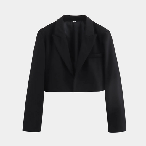 R&B | Cropped Blazerjacke Maßgeschneiderte Langarm Open Front