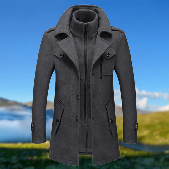 R&B | Doppelkragenjacke mit Funktionalem Design