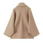 R&B | Damen Übergangsjacke - Beige Oversized Mantel In Beige
