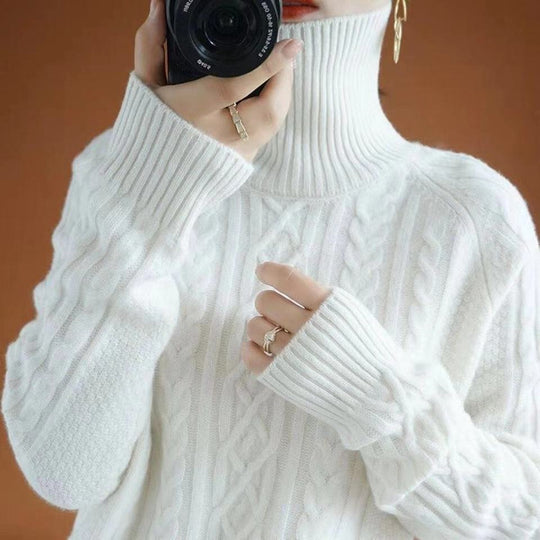 R&B | Gestrickter Rollkragenpullover