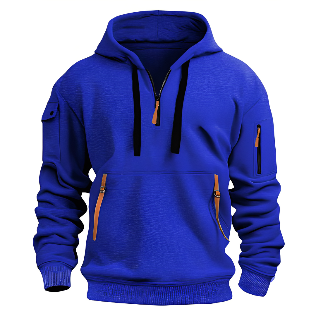 R&B | Lässiger, lockerer Hoodie mit Reißverschluss für Männer