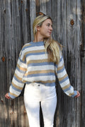 R&B | Bequemer gestreifter Strickpullover ideal für den Winter