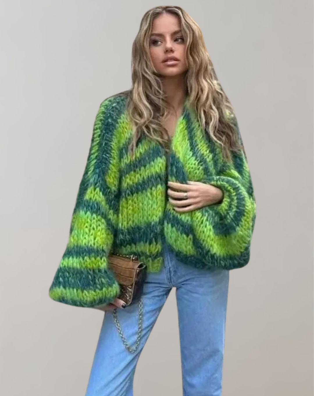 R&B | Übergroße und Bunte Strickjacke