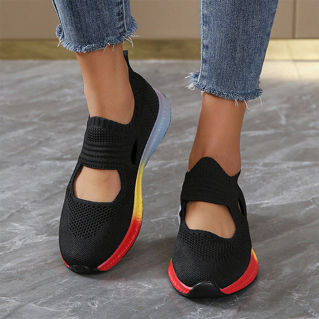 Mesh Cut-out Sneakers R&B