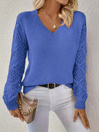 R&B | Eleganter und Bequemer V-Ausschnitt Strickpullover für Frauen