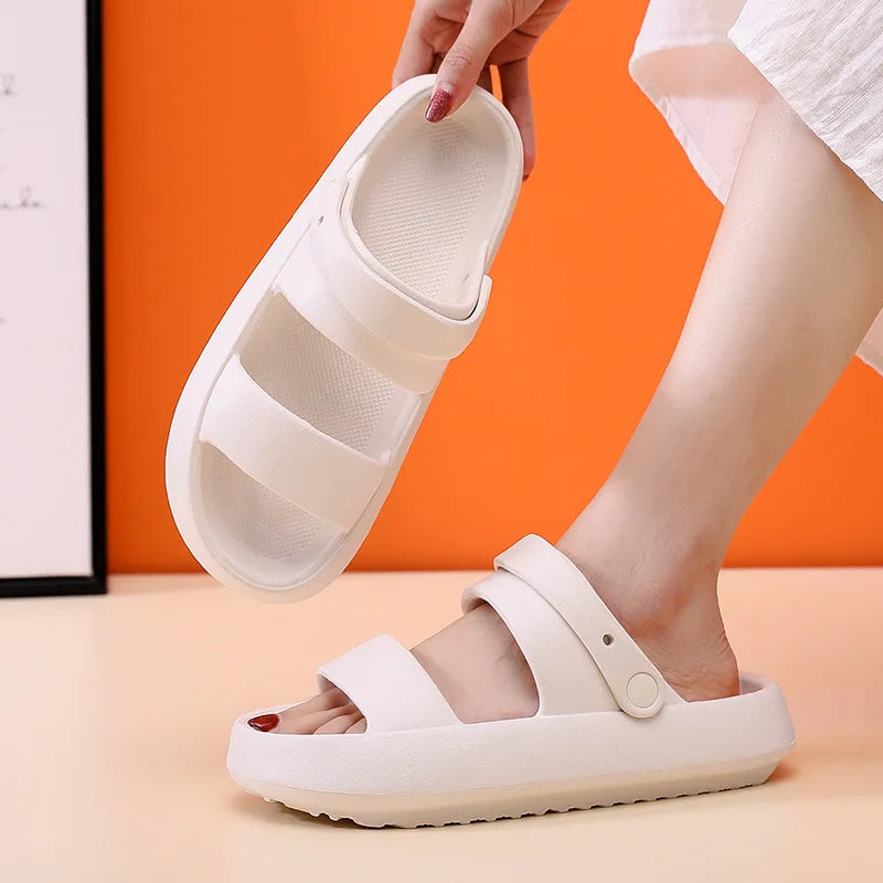R&B | Orthopädische Sandalen Comfort Plus Pantoletten mit Doppelriemen Gepolsterte, Lässige Slip-On-Sandalen