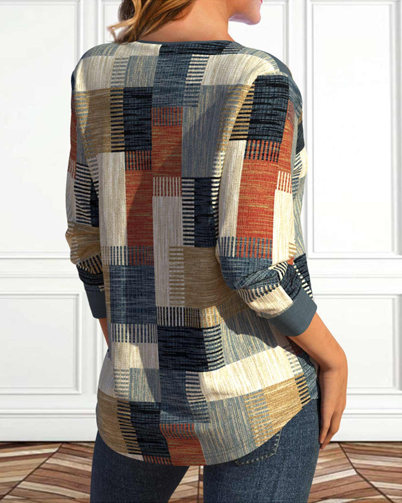 R&B | Geometrischem Print Zum Schnüren